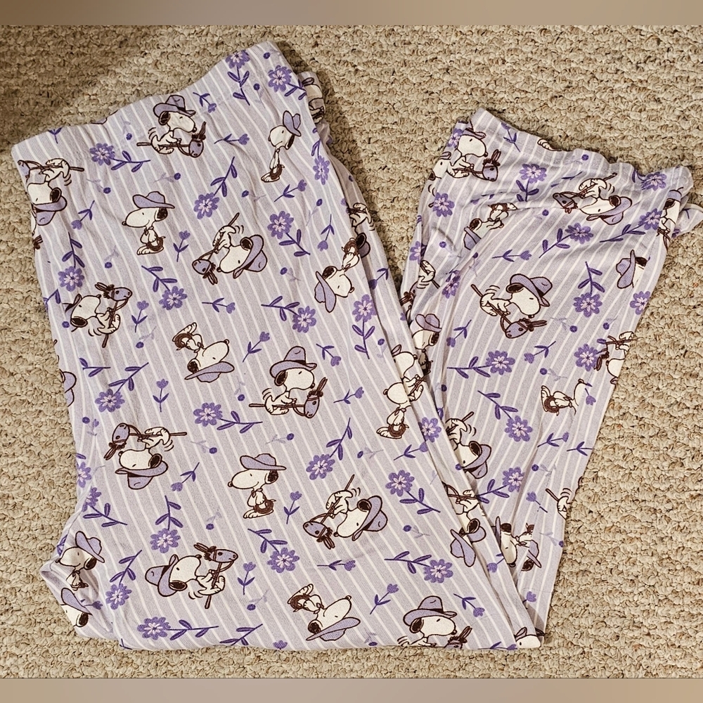 Peanuts Cowboy Snoopy-Print Pajama Pants